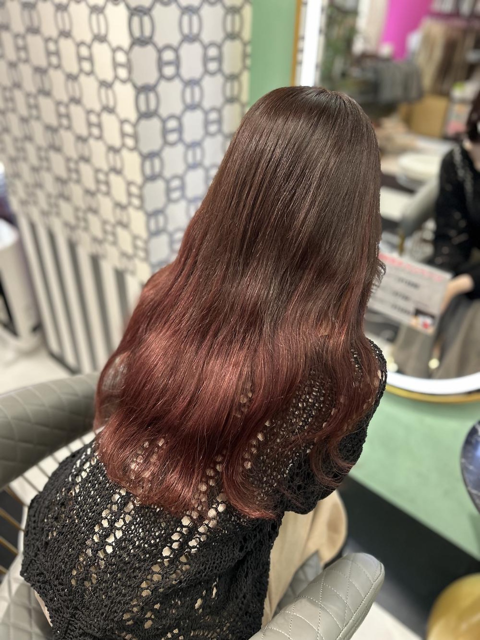 ピンクブラウン/プルエクステダイヤモンド