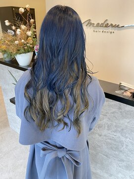 メデル(mederu) インナーカラーケアブリーチブルーグレージュダブルカラー