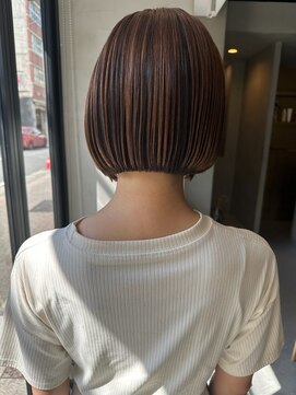 ヘアー アイス ルーチェ(HAIR ICI LUCE) 切りっぱなしボブ　アンブレラカラー　立体カラー　西田