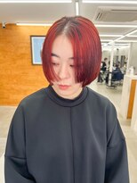 トゥコ(tuco) 酸性ストレート　髪質改善　ステップボブ　赤毛