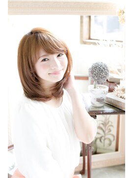 ラゴム 池袋(LAGOM) 切りっぱなしボブ/美髪/ピンクブラウン[池袋/髪質改善]