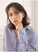 センターバングヘア/外ハネミディアム◎30代40代50代