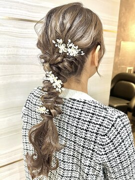 エルバイラビス 大宮(elu by lovis) 《ゆい》編みおろし/結婚式ヘア/お呼ばれヘア/ヘアセット/大宮
