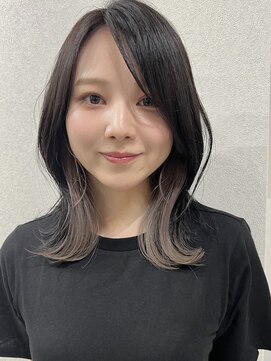 ノウル 中野(NoWL) 【NoWL】インナーカラーボブグレージュイヤリングカラー中野