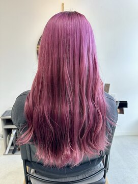 グリ(GURI) ☆ブリーチありカシスピンク☆Wカラー/福島市