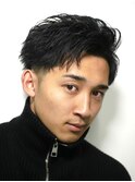 大人男髪ハーフバック