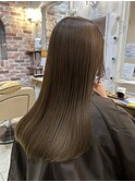 髪質改善カラー×ベージュブラウン