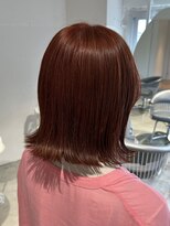 ミンティング(MINTing) 切りっぱなしボブ/ピンクオレンジカラー恵比寿