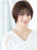 大人美人シースルーバング抜け感ショートq古河20代30代40代