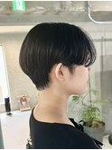 黒髪ショート/コンパクトハンサムショート/表参道/原宿