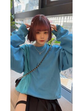 イア バイ ジーナ 渋谷(IA by Zina) ボブ＊ピンクカラー＊ハイトーン＊髪質改善【IA by  Zina渋谷】