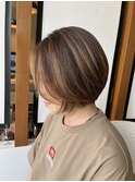 【琉希也style】ショートボブ／ハイライト