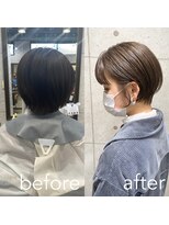 ヘアサロン ドットプラス 町田店(dot. plus)&nbsp;【中西里美】スタイルチェンジ／ハイライト/丸みショート