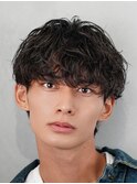 渋谷メンズマッシュウルフカット緩めシャドウパーマルーズパーマ