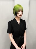 NEOgreen/ライム ネオン ミニボブ