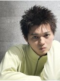 スパイキーショート　短髪　アップバング　鹿児島メンズ
