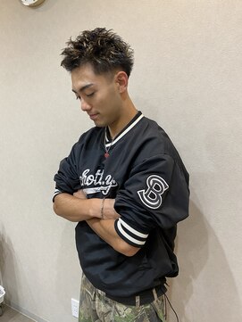 ミューズ 守山店(MUSE) ピンパーマ　ハイライトショート