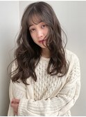 ミディアム/レイヤーカット/顔周りカット/透明感カラー