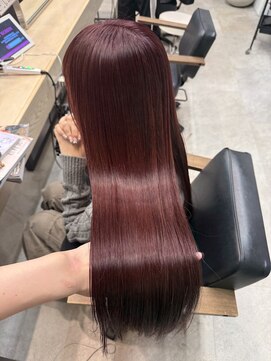 エレン(E L E N) ワインレッド/ブリーチなし/ダブルイルミナカラー