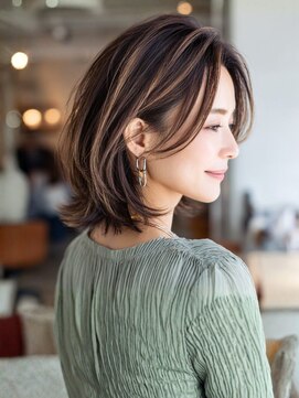 サンタフェ 岡崎店(Santa'Fe) 白髪ぼかし/脱白髪染め/グレイカラー/ミディアム