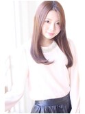 毛先ワンカールでおさまる☆大人のセミロングストレート