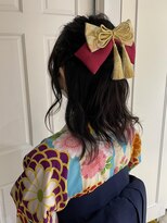 ネオリーブ チッタ 阿佐ヶ谷店(Neolive citta)&nbsp;卒業式袴着付け☆リボンハーフアップスタイル