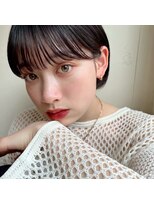 ガーデン オオタカノモリ(garden otakanomori)&nbsp;透明感暗髪×束感ショート×シースルーバング×フレンチガーリー