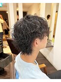 マッシュウルフ 波巻きパーマ