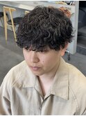 メンズマッシュ波巻きスパイラルパーマツイストスパイラルパーマ