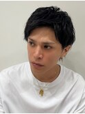 アッシュブラックカルマパーマベリーショートダークアッシュ