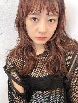 キコ 天神大名西通り店(kico) kico☆ミルクティーピンク×ぱっつん前髪×パーマ