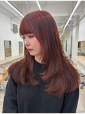 オレンジブラウン/暖色カラー/ケアカラー/ブラウンカラー/ツヤ髪