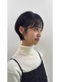 前髪カット/ショートボブ/暗髪/髪質改善トリートメント