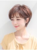 白髪ぼかしハイライト、大人ショート