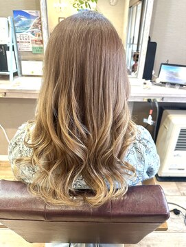 ヘアーメイクロージー 八軒店 (HAIR MAKE ROSY) 髪質改善トリートメントミルクティーベージュノンジアミンカラー