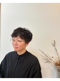刈り上げショートパーマ