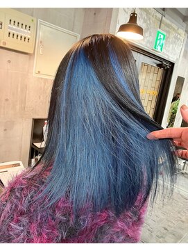 シャンプーボーイ 佐賀(SHAMPOO BOY) インナーカラー 【ブリーチ/ブルー/ブラック/ハイトーン】