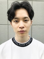 インセプション 銀座(INCEPTION)&nbsp;センターパート/スペインカールニュアンスパーマ/ダークアッシュ