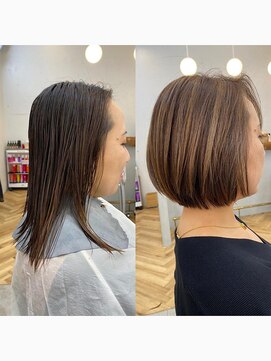 ロミー 本厚木(ROMMY.) 本厚木☆ショートボブクールショートアラフィフ☆ベージュカラー