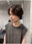 フェザーパーマ/サーフカール/刈り上げセンターパート