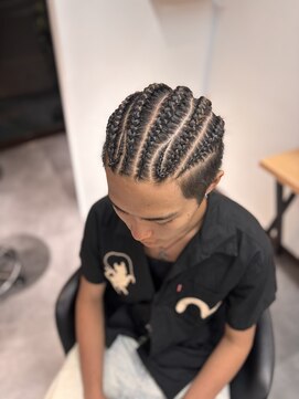 ヌーク 押上店(NooK) 地毛デザインコーンロウ/コーンロウ/特殊ヘア/メンズ