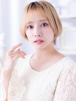 カバーヘア 上尾西口店(COVER HAIR)&nbsp;カーテンバング金髪ひし形レイヤーショートc7上尾10代20代30代