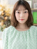 カバーヘア ブリス 志木南口駅前店(COVER HAIR bliss)&nbsp;シースルーバング/スモーキーカラー/くびれミディアム/艶髪g