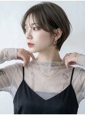 大人可愛い20代30代40代小顔ひし形ショートボブ前下がり