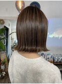 ★細ハイライト×外ハネボブ