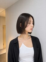 フォト 新宿三丁目(foto) 地毛風縮毛矯正韓国風顔まわりレイヤー小顔ボブ切りっぱなしボブ