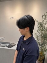ユニ 江坂(Uni.)&nbsp;センターパート　曲がる縮毛矯正　メンズ縮毛矯正