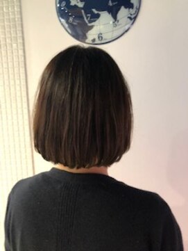 スタジオ アルファプラス 日暮里店(studio α+) フェミニン前下りボブ♪【スタジオアルファプラス日暮里】