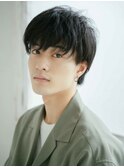 サイドグラデーション/スリークショート/シルバーカラーかき上げ