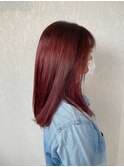 レッドブラウンカラー【藤枝/髪質改善/オーガニックカラー